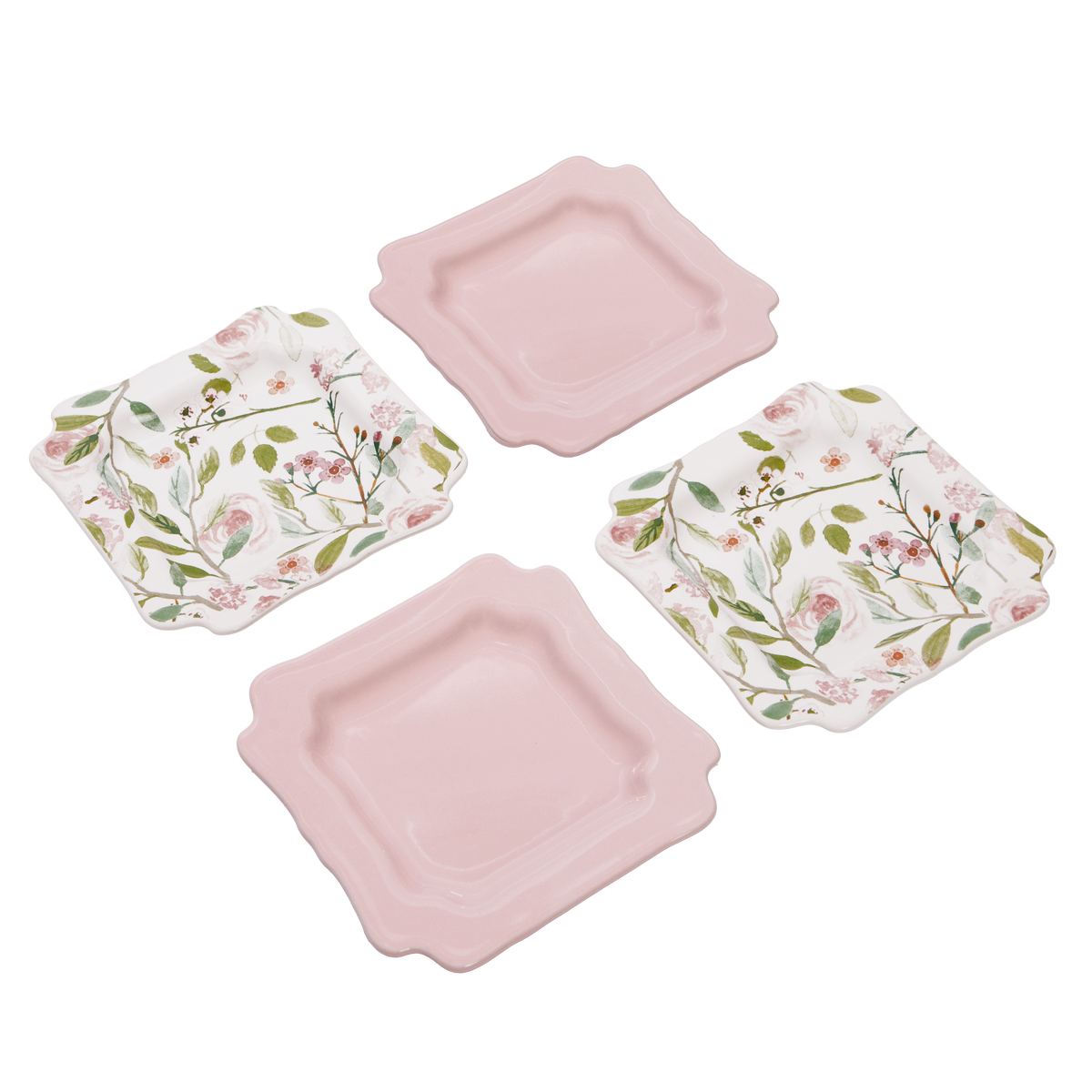 Sweet Laurel Floral Dessert Plates set of 4