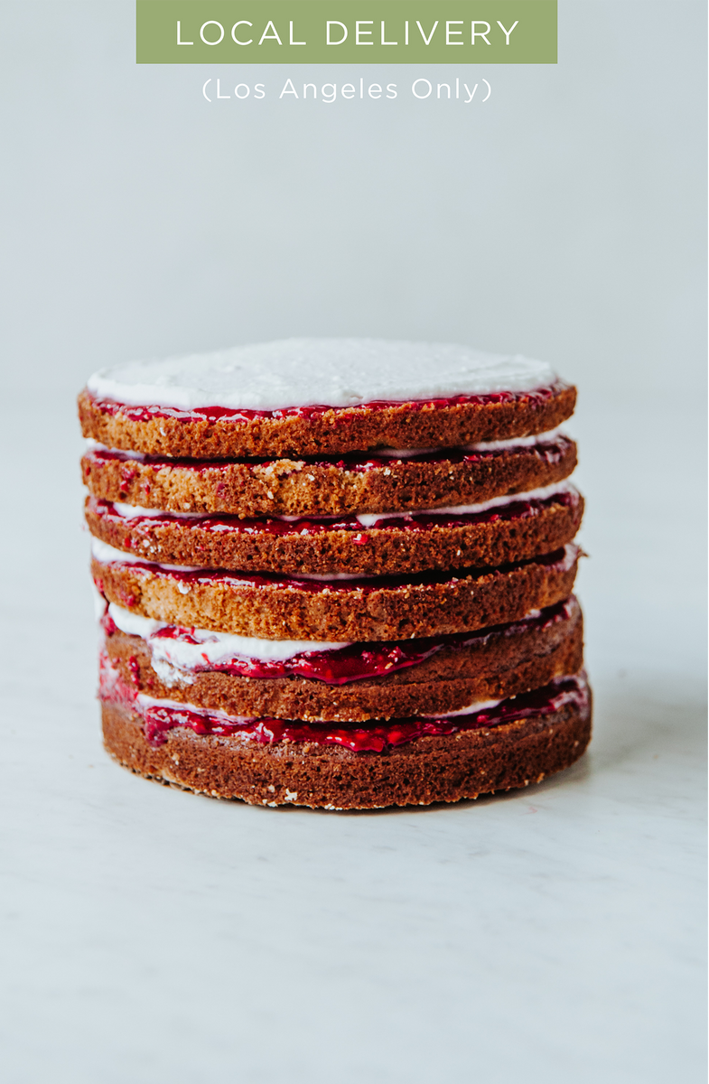 Vanilla Coconut Jam Cake (No Almonds)