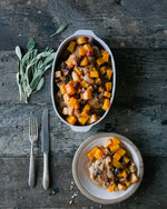 BRAISED CHICKEN WITH CRANBERRIES AND BUTTERNUT SQUASH