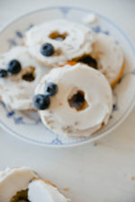 BLUEBERRY LAVENDER DONUTS WITH COCONUT GLAZE