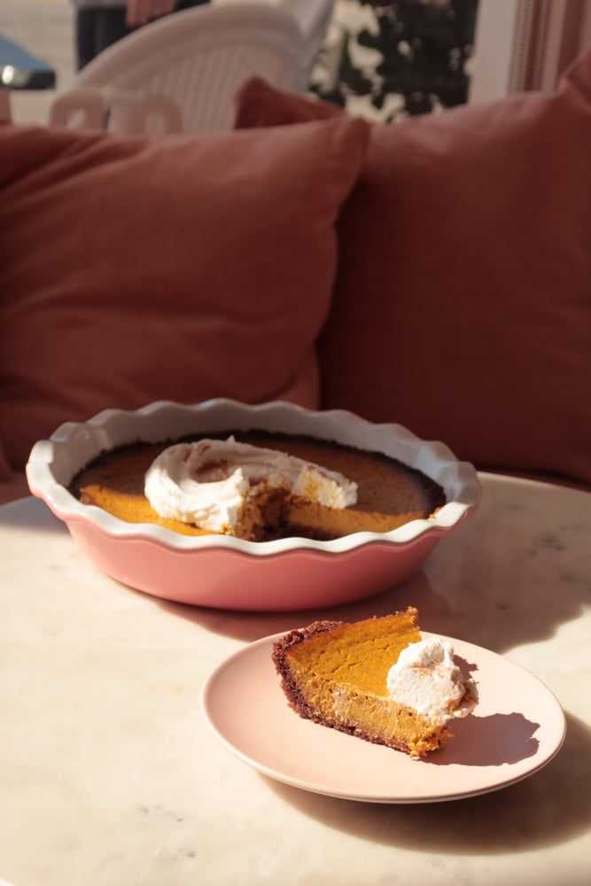 Chloe's Kitchen x Sweet Laurel Pumpkin Pie with Gingerbread Crust