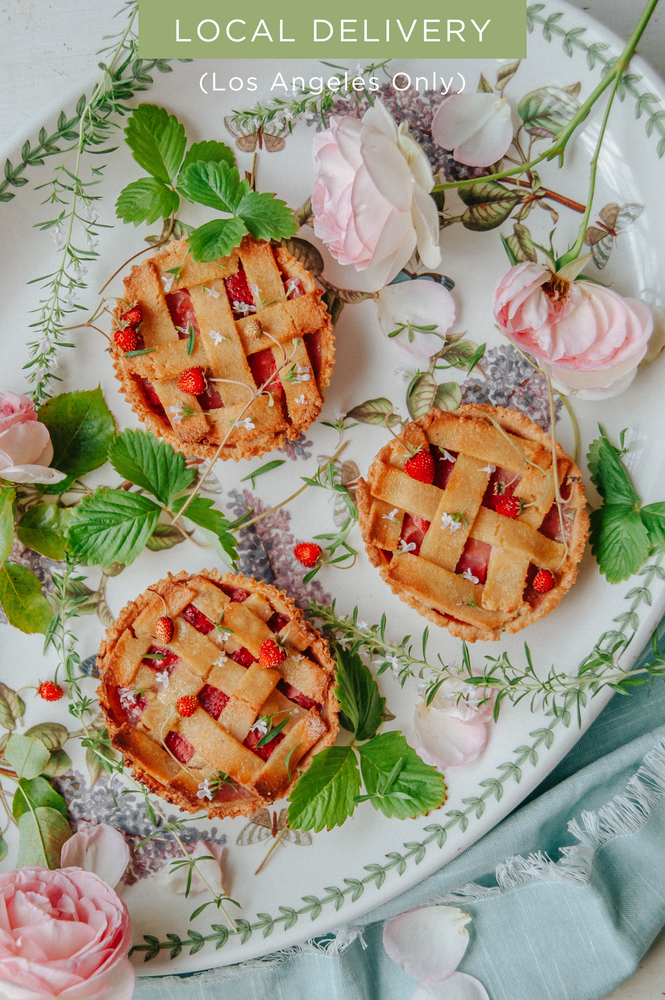 Mini Strawberry Rhubarb Pies - Set of 4 - Sweet Laurel