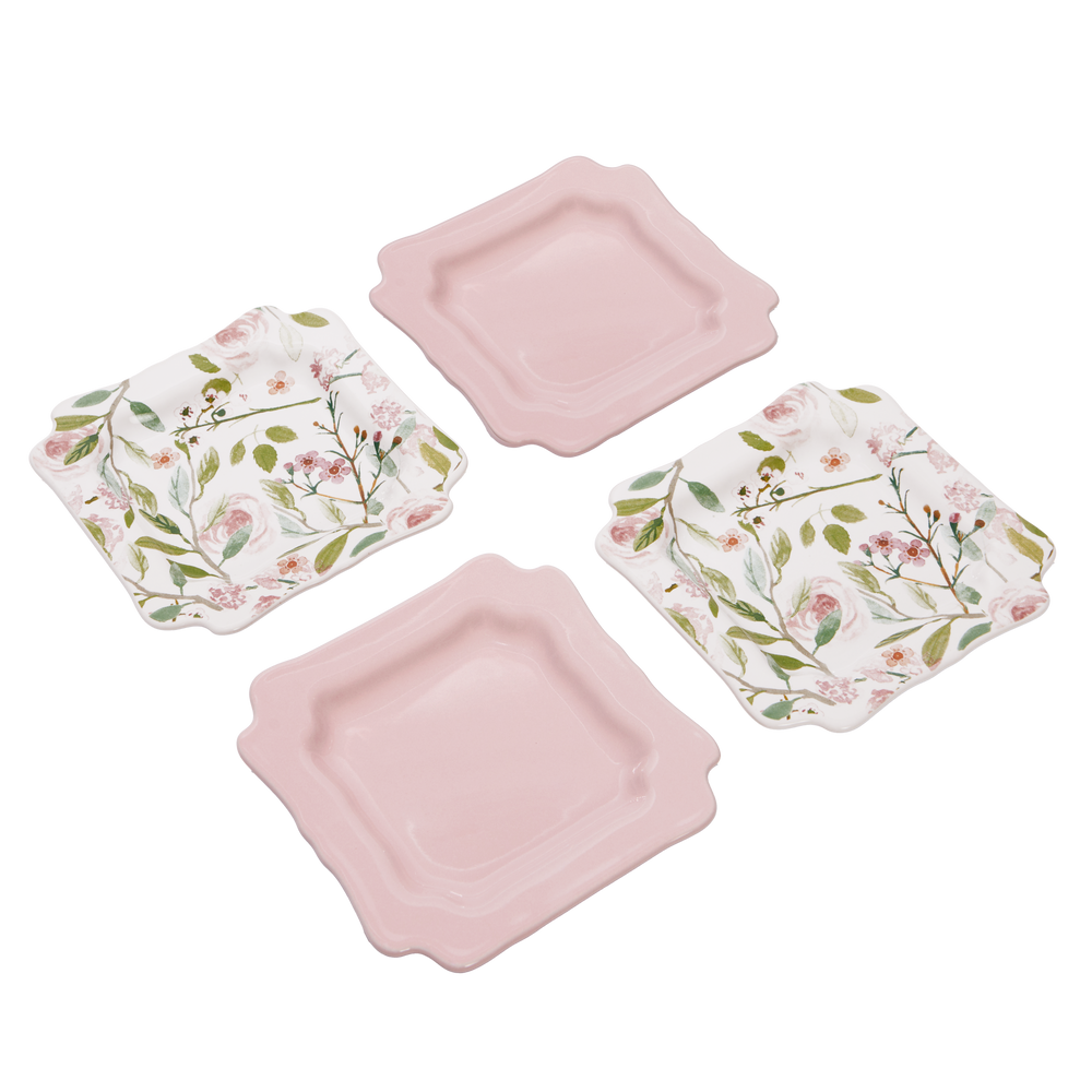 Sweet Laurel Floral Dessert Plates (set of 4)