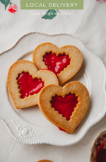 Heart Linzer Cookies - Pack of 9 - Sweet Laurel